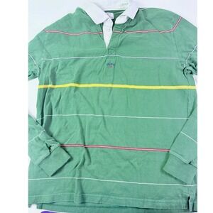 Noah Practice Cloth Rugby Shirt Mens XL Green Striped Long Sleeve Cotton Canada
